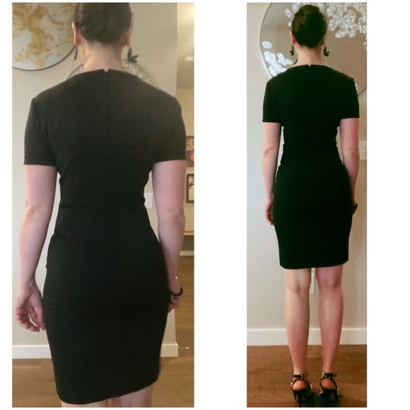 Dsquared2 Black Bow Fitted Sheath Dress SZ 44 8 6 - Picture 6 of 9